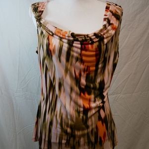 Calvin Klein scoop neck Abstract print Top